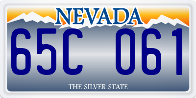 NV license plate 65C061