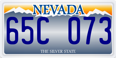 NV license plate 65C073