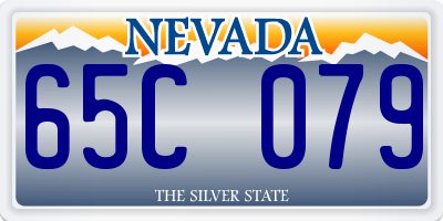 NV license plate 65C079