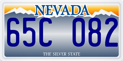 NV license plate 65C082