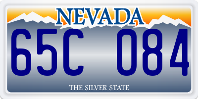 NV license plate 65C084