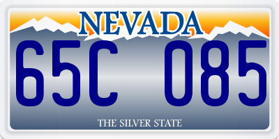 NV license plate 65C085