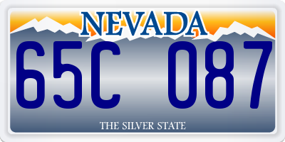 NV license plate 65C087