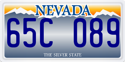 NV license plate 65C089
