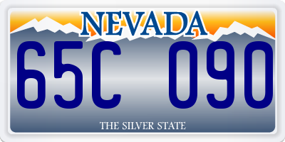 NV license plate 65C090