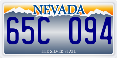 NV license plate 65C094