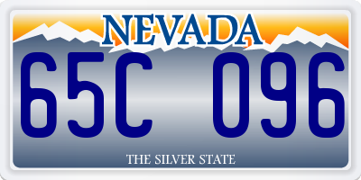 NV license plate 65C096