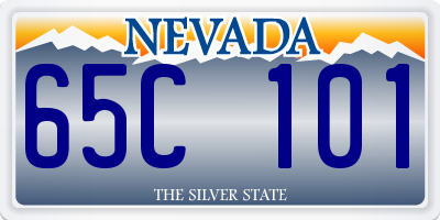 NV license plate 65C101