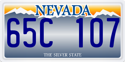 NV license plate 65C107