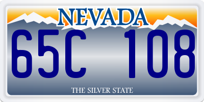 NV license plate 65C108