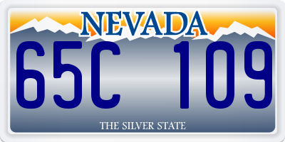 NV license plate 65C109