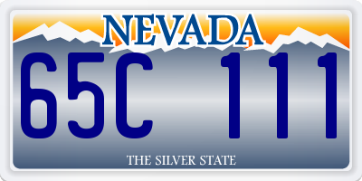 NV license plate 65C111