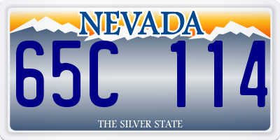 NV license plate 65C114