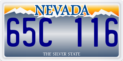NV license plate 65C116
