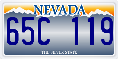 NV license plate 65C119