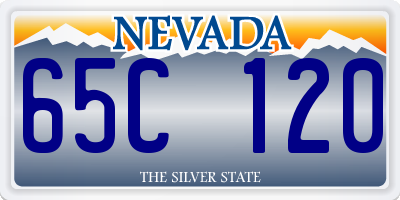 NV license plate 65C120