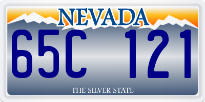 NV license plate 65C121