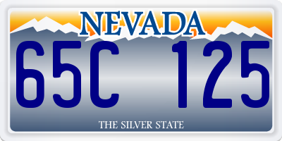 NV license plate 65C125