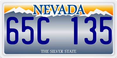 NV license plate 65C135