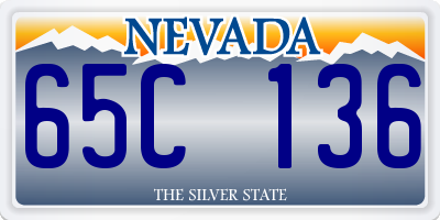 NV license plate 65C136