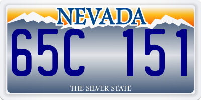 NV license plate 65C151