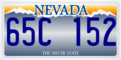NV license plate 65C152