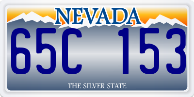 NV license plate 65C153