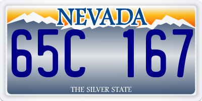 NV license plate 65C167