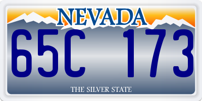 NV license plate 65C173