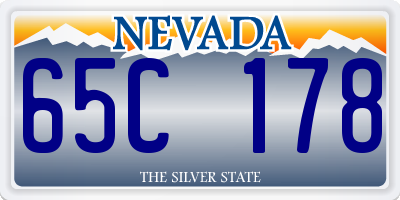 NV license plate 65C178