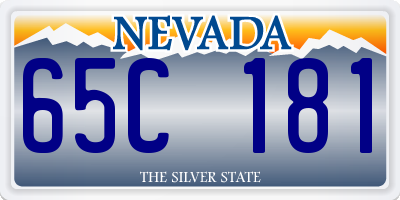 NV license plate 65C181