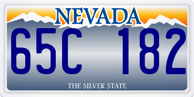 NV license plate 65C182