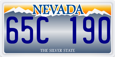 NV license plate 65C190