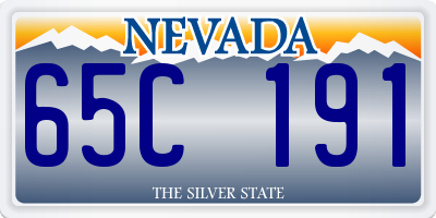 NV license plate 65C191