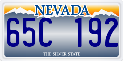 NV license plate 65C192