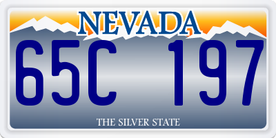 NV license plate 65C197