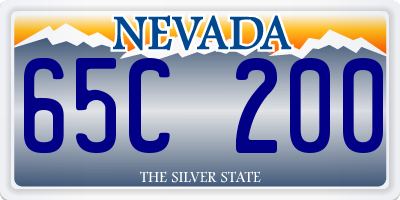 NV license plate 65C200