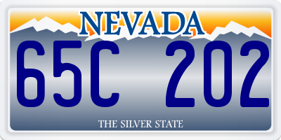 NV license plate 65C202