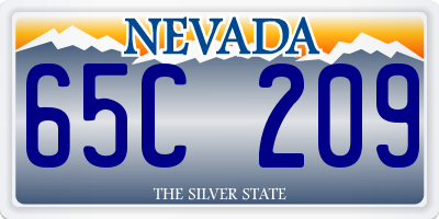 NV license plate 65C209