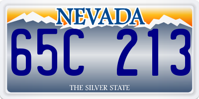 NV license plate 65C213