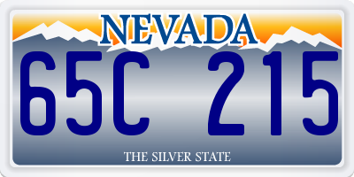 NV license plate 65C215