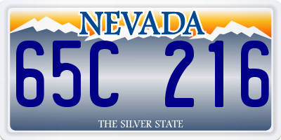 NV license plate 65C216
