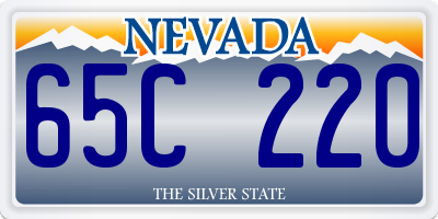 NV license plate 65C220