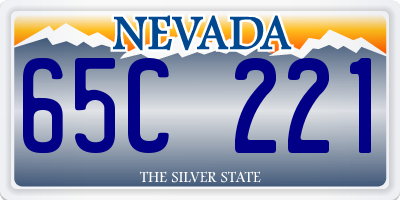 NV license plate 65C221