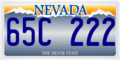 NV license plate 65C222