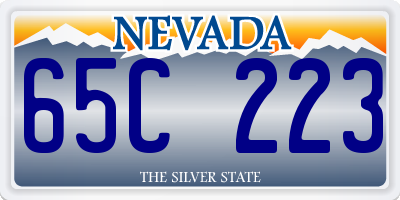 NV license plate 65C223