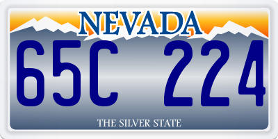 NV license plate 65C224