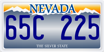 NV license plate 65C225