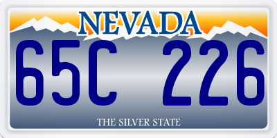 NV license plate 65C226