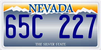 NV license plate 65C227